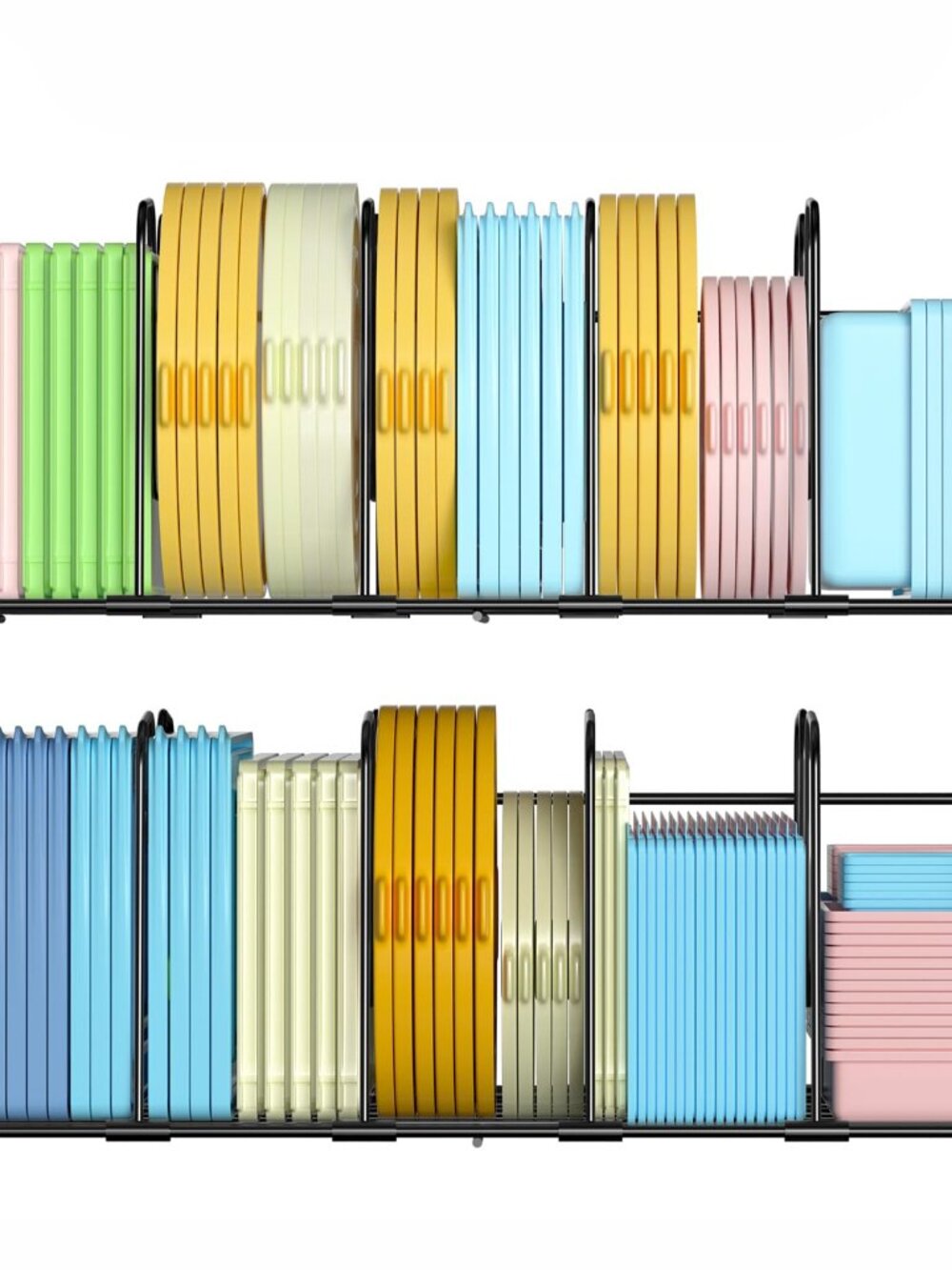 Set of 2 Stackable Food Container Lid Organizer N1498